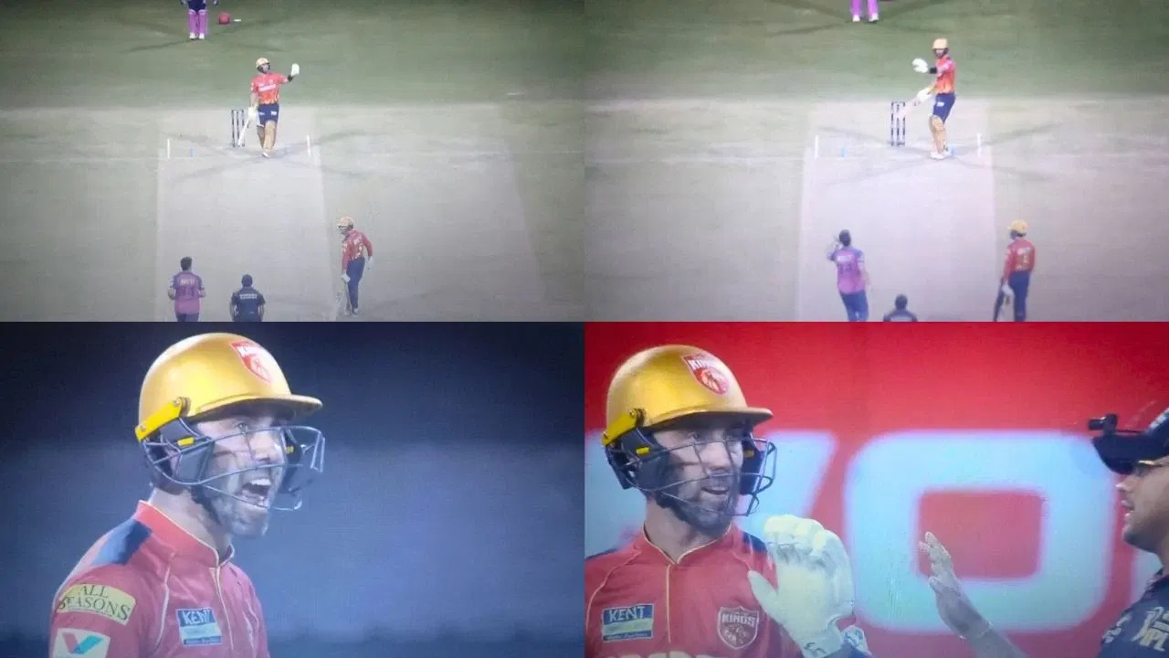 [WATCH] IPL 2025: Glenn Maxwell loses his cool over Spidercam distraction, confronts umpire