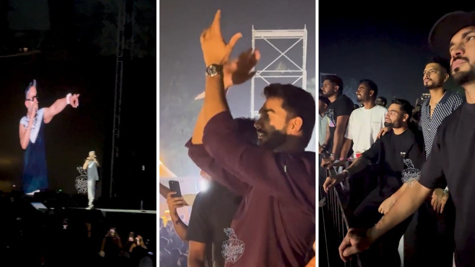 [WATCH] KKR players visit Honey Singh's Millionaire India Tour in Kolkata, chant team slogan