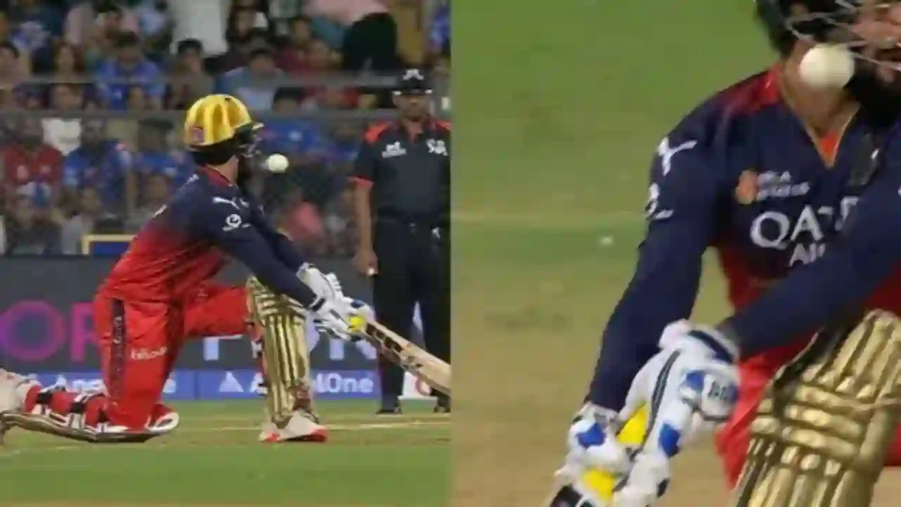 IPL 2025: Rajat Patidar scare injury scare after ball hits his helmet grill