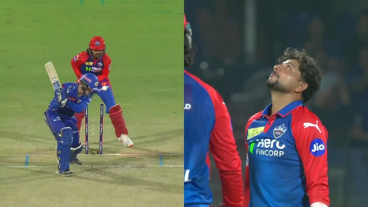 [Watch]IPL 2025: Kuldeep Yadav flattens Ryan Rickelton's middle stump with ripping googly