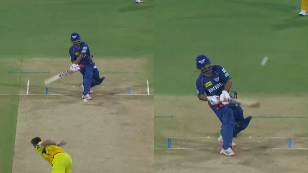 Rishabh Pant reverse scoops Jamie Overton's delivery for amazing maximum