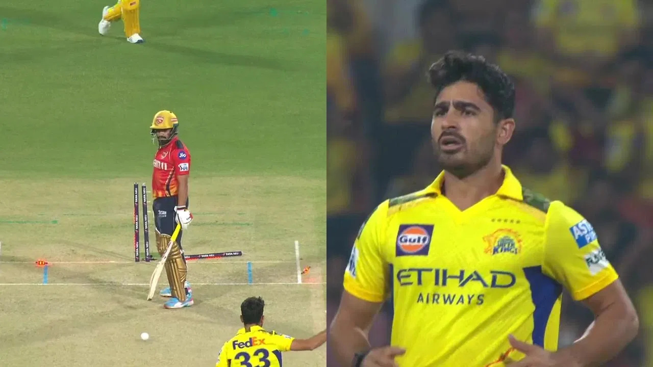 [WATCH] IPL 2025: Mukesh Choudhary cleans Prabhsimran Singh for a duck