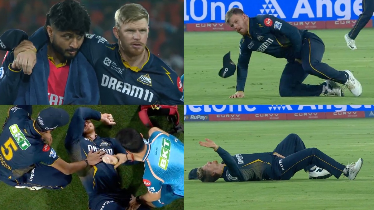 IPL 2025: Glenn Phillips hobbles off field after injuring himself vs SRH