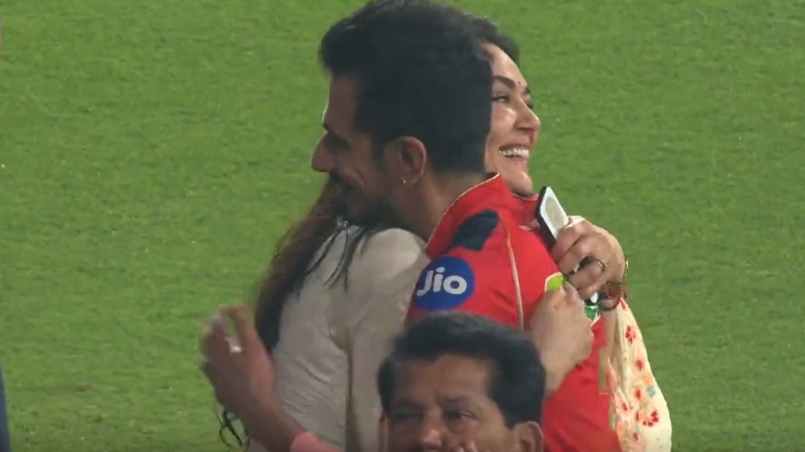 Watch: PBKS owner Preity Zinta hugs Yuzvendra Chahal after team defends 111 against KKR