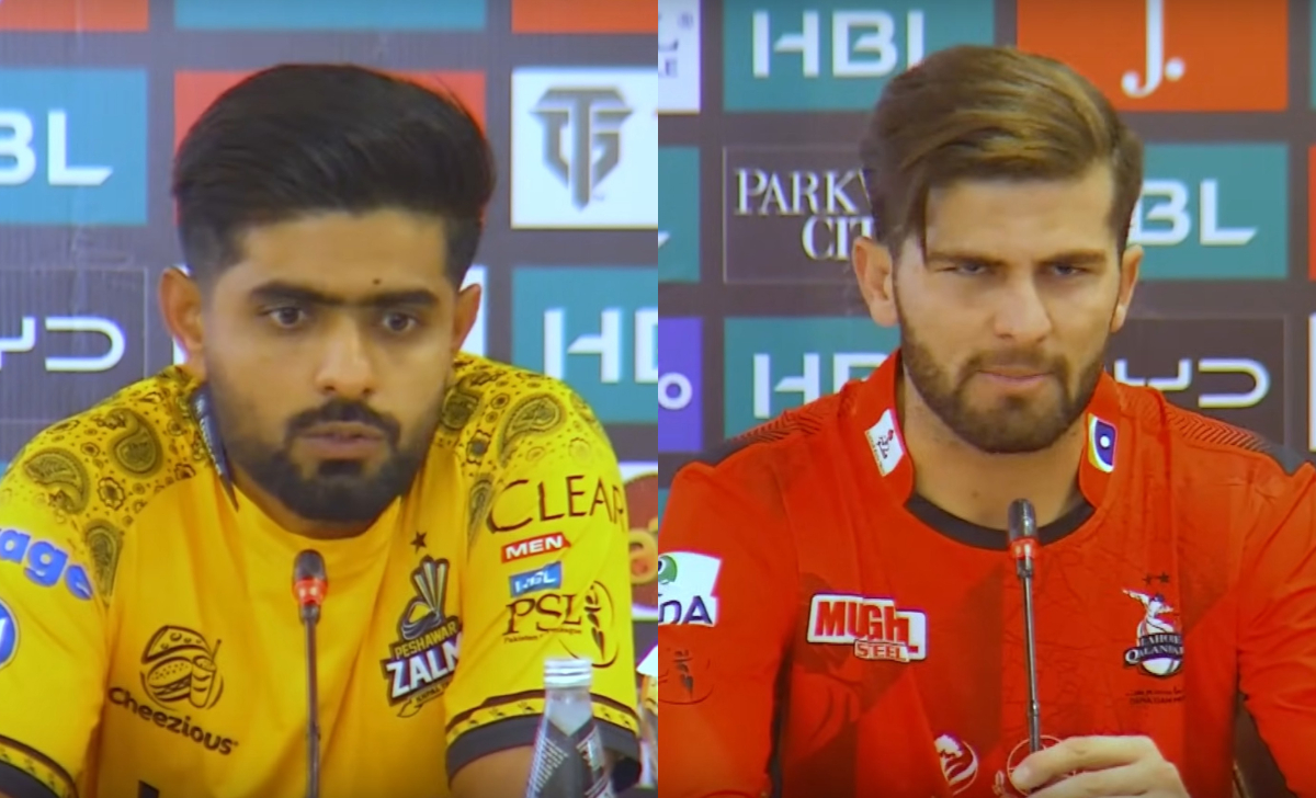 [WATCH] PSL 2025: Shaheen Afridi saves speechless Babar Azam at captains' press conference