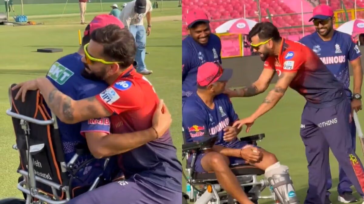 [WATCH] IPL 2025: Virat Kohli shares heartfelt hug with Rahul Dravid ahead of RR vs RCB match