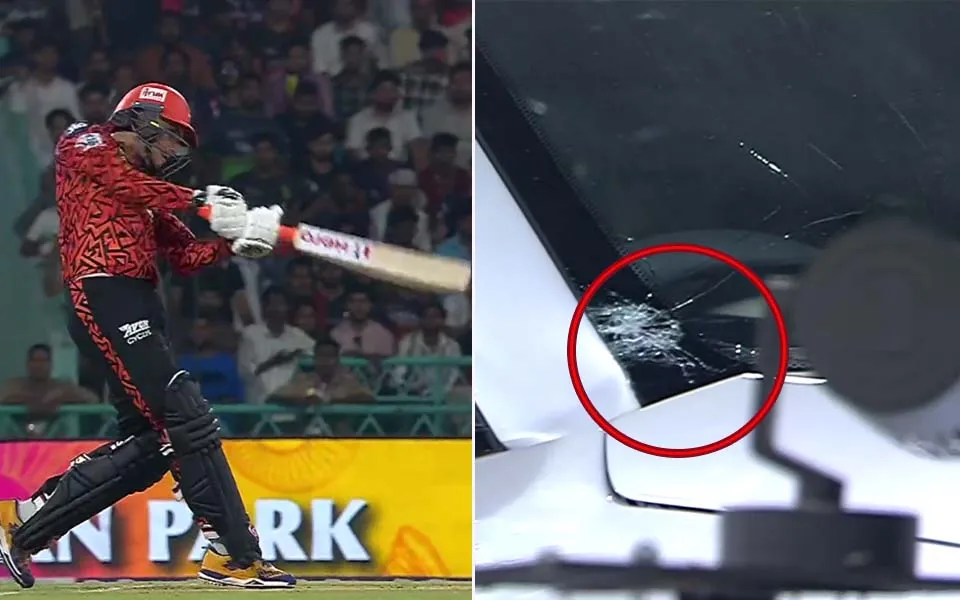 [WATCH] IPL 2025: Abhishek Sharma's big six breaks windscreen of car in RCB vs SRH match, video goes viral