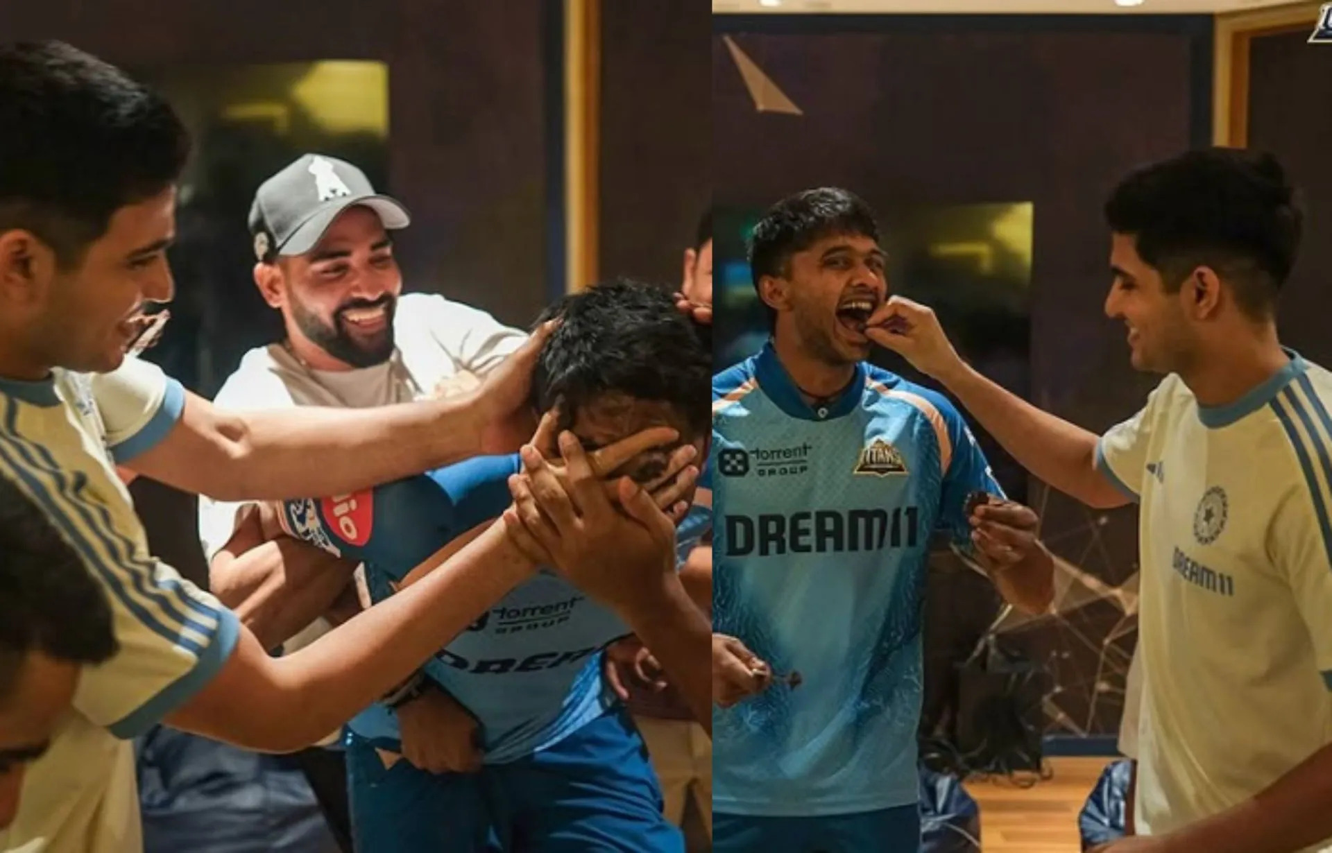 [WATCH] IPL 2025: GT teammates celebrate Sai Sudharsan's Test call-up with cake facial