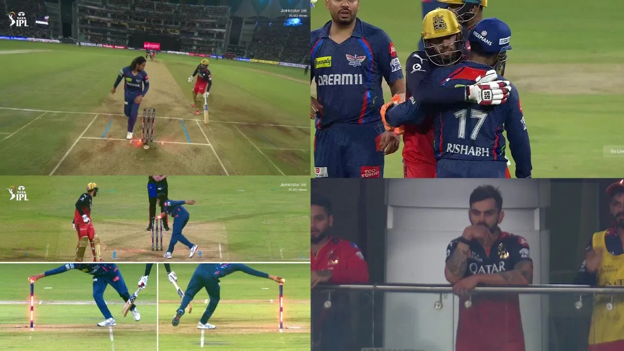 [WATCH] IPL 2025: Rishabh Pant withdraws appeal after Digvesh Rathi runs out non-striker Jitesh Sharma