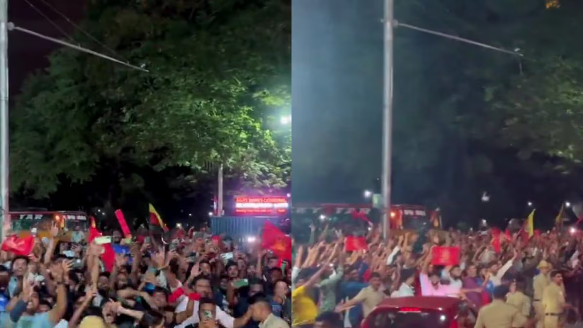[Watch] IPL 2025: Fans swarm team bus in celebration as RCB beat CSK in last-ball thriller