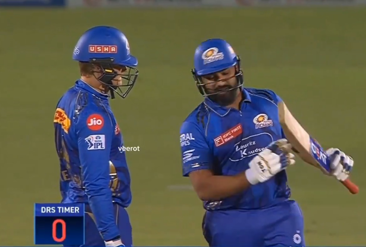 WATCH: Did Rohit Sharma use DRS after the timer ran out in RR vs MI IPL 2025 match?