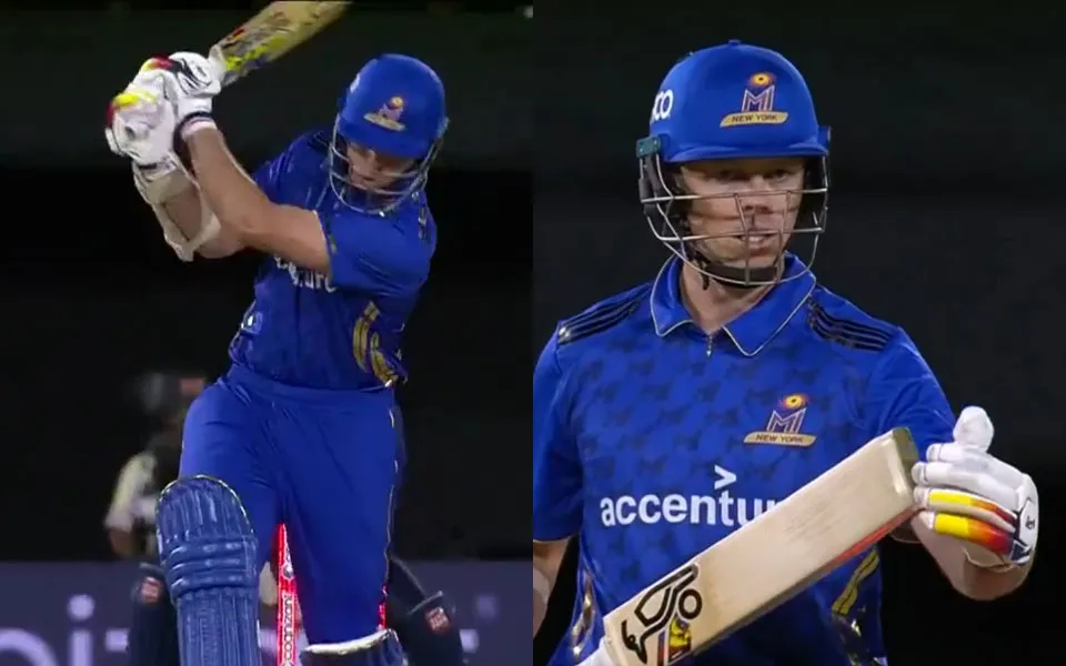 [Watch] MLC 2025: Michael Bracewell comically signals for review before realising he was bowled