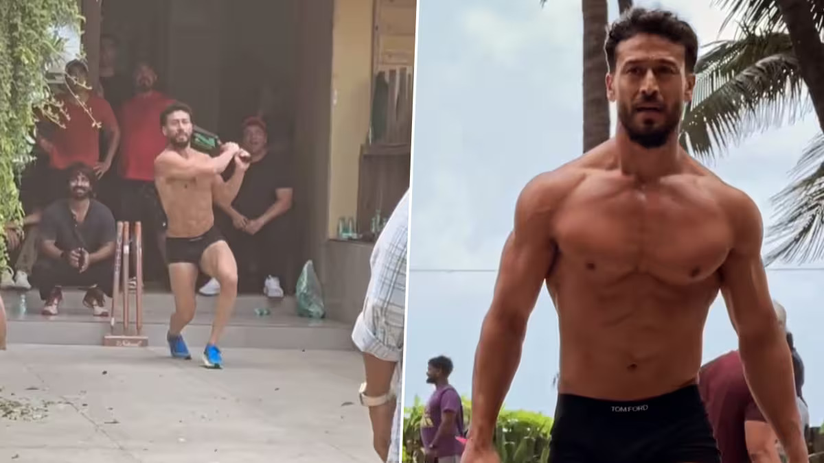WATCH: Bollywood star Tiger Shroff flexes muscles in latest beach cricket reel