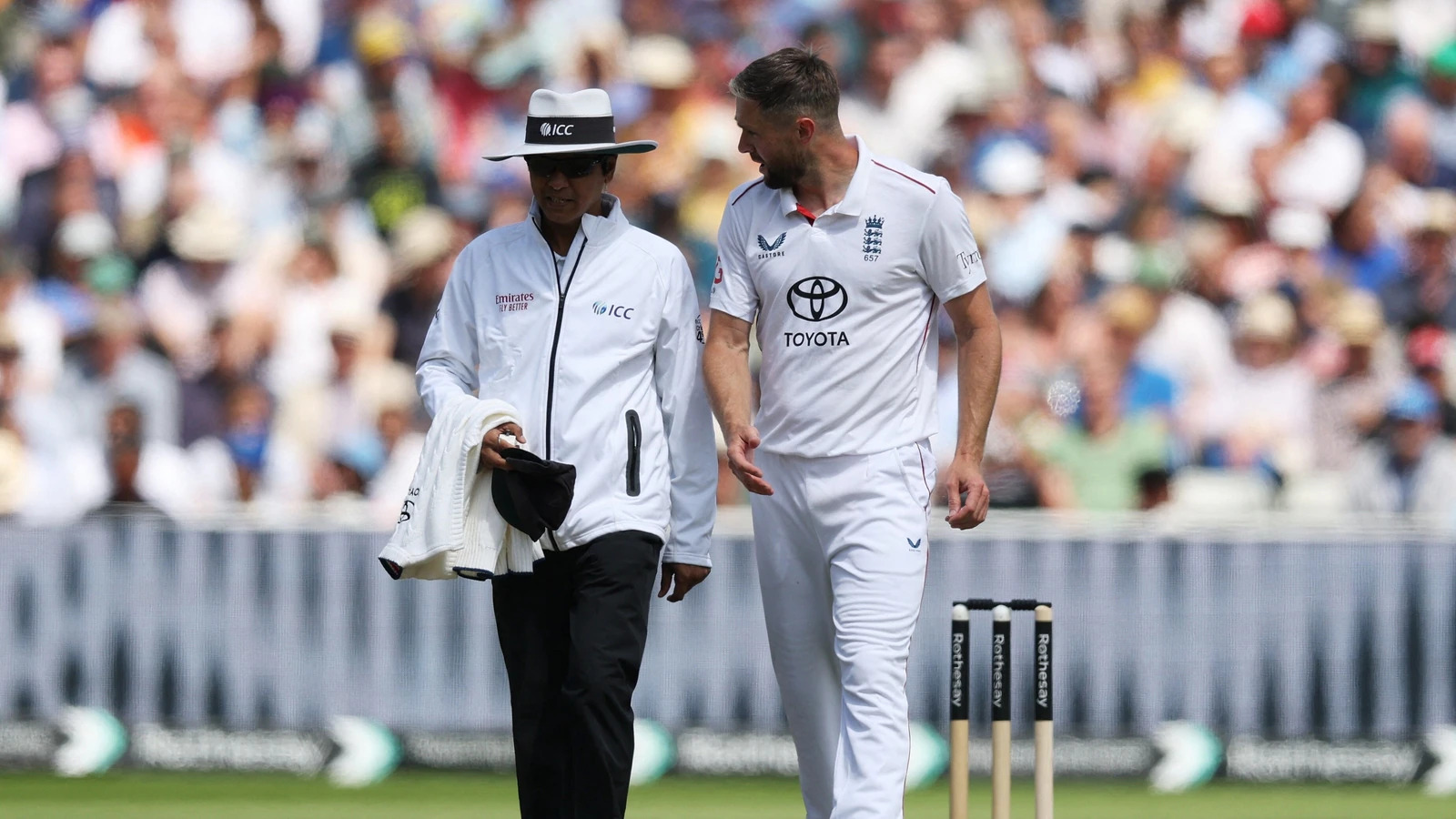 'It’s really frustrating' - Chris Woakes unhappy as close umpiring calls have not gone England's way in Edgbaston Test