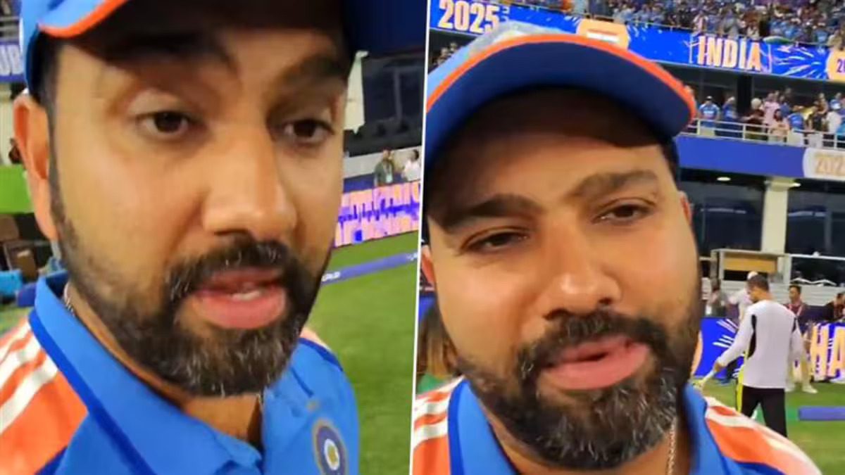 [WATCH] "Retirement le lu kya?" - Rohit Sharma's blooper from Champions Trophy 2025 final celebrations goes viral