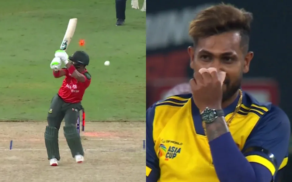 Video of the Day - Asia Cup 2025: Nuwan Thushara cleans up Tanzid Hasan with a well-disguised slower ball in first over in SL vs BAN tie