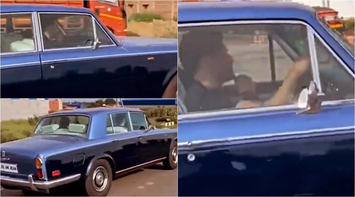 WATCH: MS Dhoni is seen driving his vintage Rolls-Royce in Ranchi
