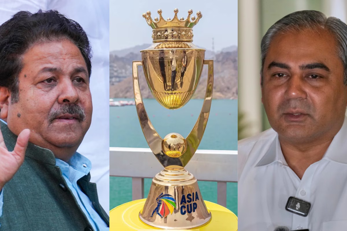 'The trophy is not his property,' BCCI's Rajeev Shukla tells Mohsin Naqvi in an ACC officials' meeting