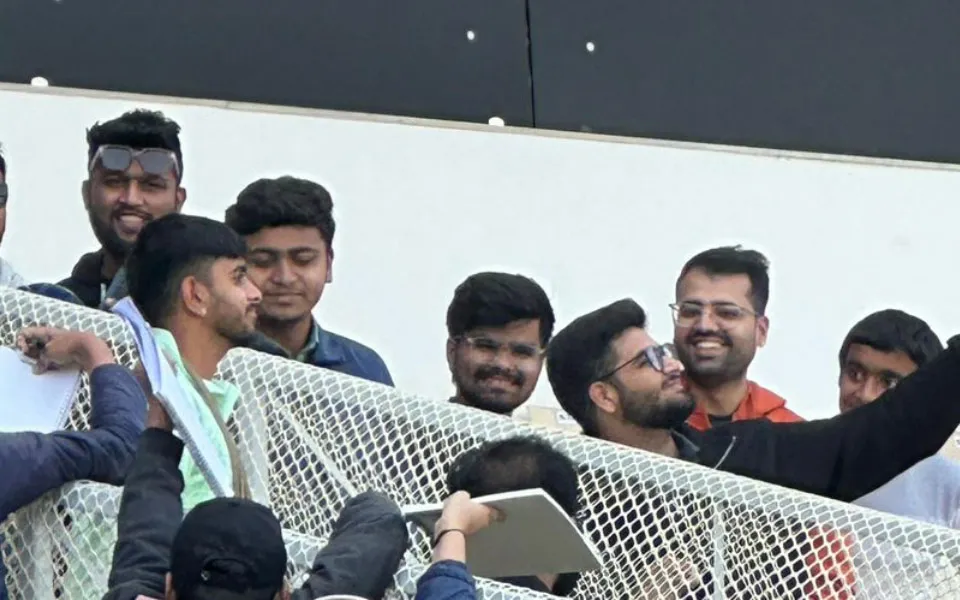 IND vs NZ 2026: CSK fans surround Adithya Ashok for selfies ahead of Rajkot ODI